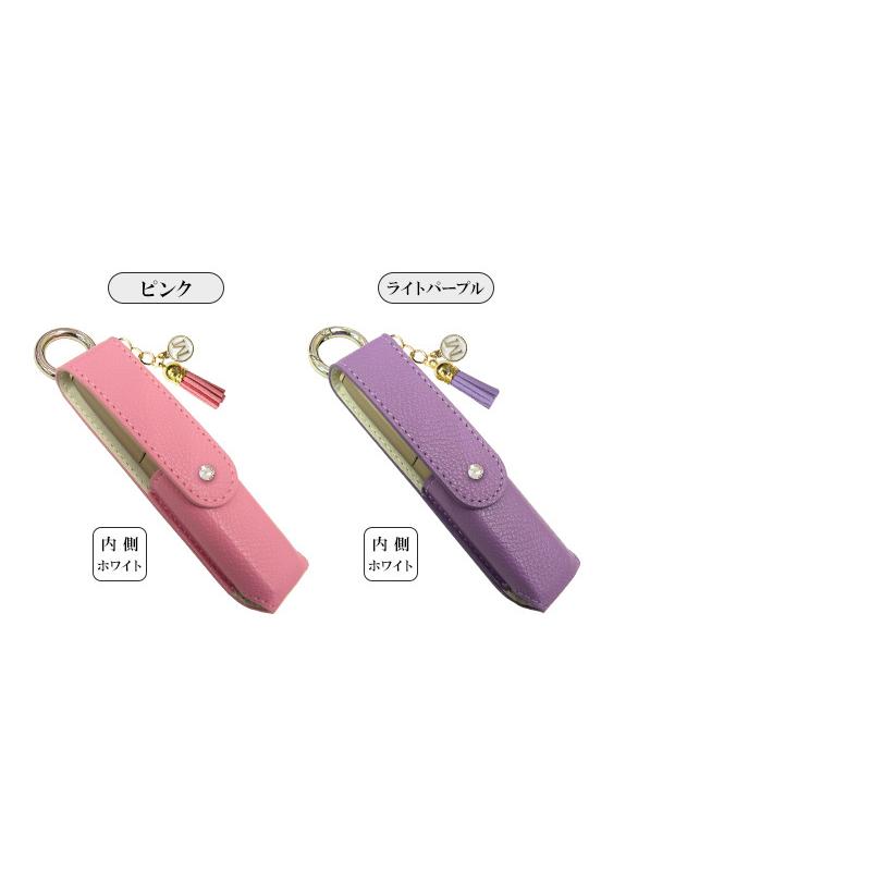 アイコス3 マルチ ケース（ ハイクラスorレザーorデニム×タッセル×イニシャル×高級クリスタル ）1本挿し iQOS 3 MULTI メール便送料無料 受注生産｜nailndeco｜06