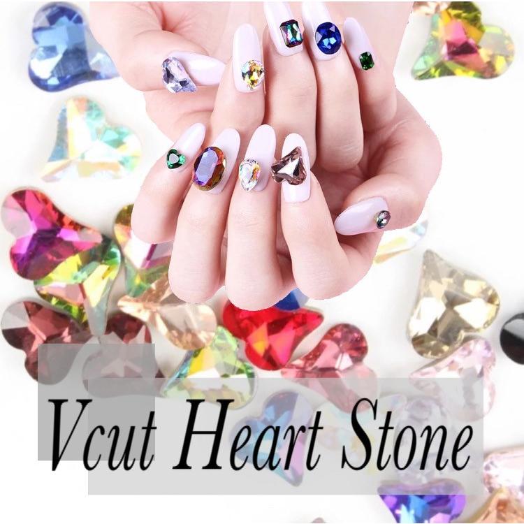 １袋３個入 Vカットハートストーン ハート型ｖカットストーン ｖカットストーン ハートストーン Vcut Heart Stone Nail Shop Trust 通販 Yahoo ショッピング