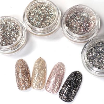 HIDEKAZU先生セレクト ネイルアート グリッター ラメ ネイルシール ツメキラ セレクトグリッター(ムーンゴールド) HID-GLI-102 |  | 03