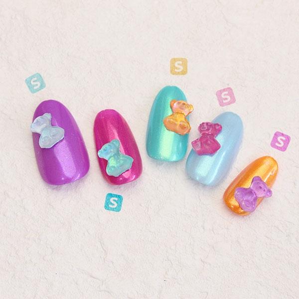 SHAREYDVA クリアシリーズ くまちゃん L 10P｜nailworld｜05