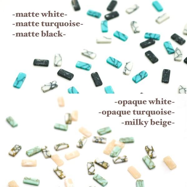 ネイルパーツ ストーン Bonnail×RieNofuji boxmarble（ボックスマーブル） マットホワイト |  | 02