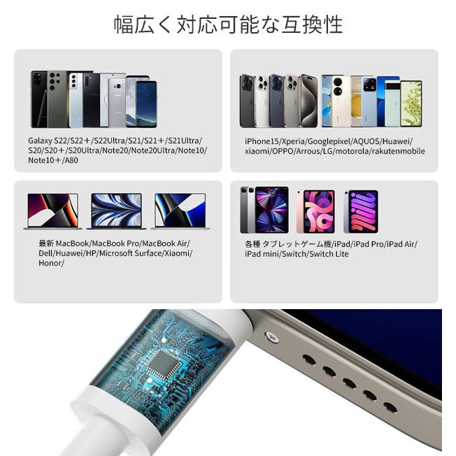 TYPE-Cケーブル 1m 20cm タイプC USBケーブル Type-c iPhone15 Pro