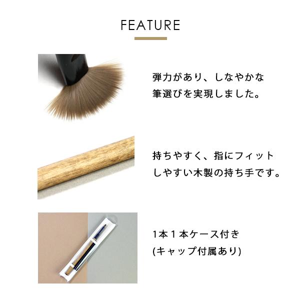 ジェルネイルブラシ 木製 キャップ付き 選べる 9種類 ネイルブラシ