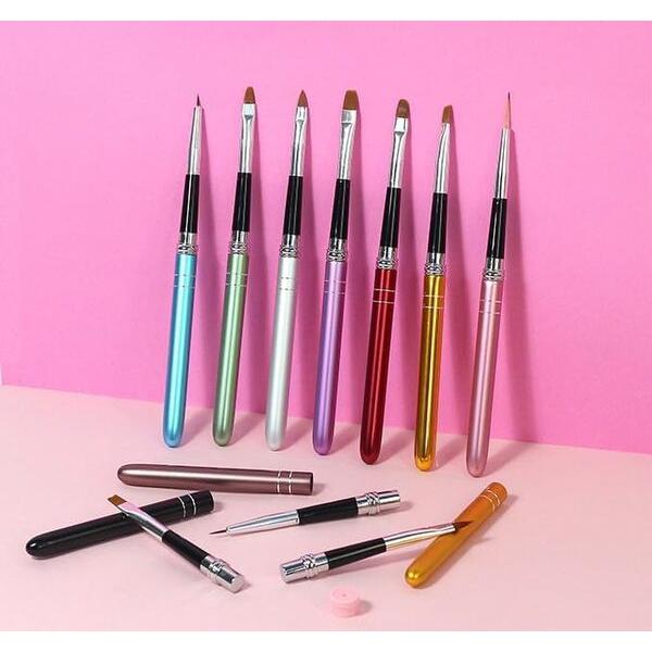 Fleurir フルーリア　スカルプチュアブラシ 筆　ピンク　検定一級 楽天市場】[ ネイルブラシ キャップ付き ] フルーリア スカルプチュア