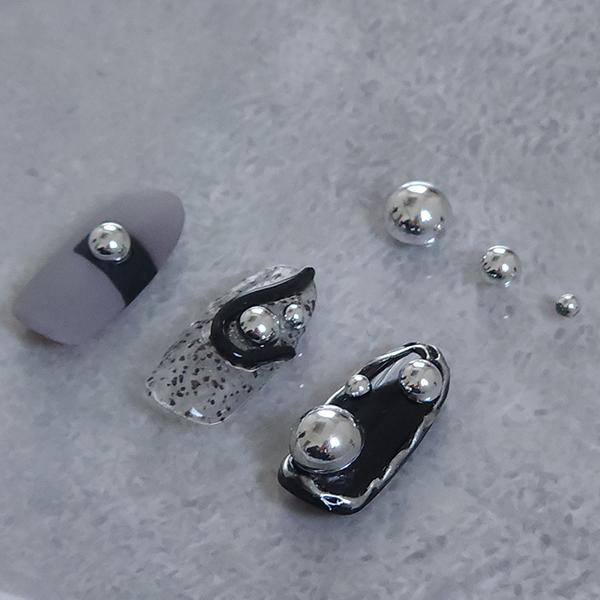 NAIL REPUBLIC メタルスタッズ メタルドーム シルバー 選べるサイズ