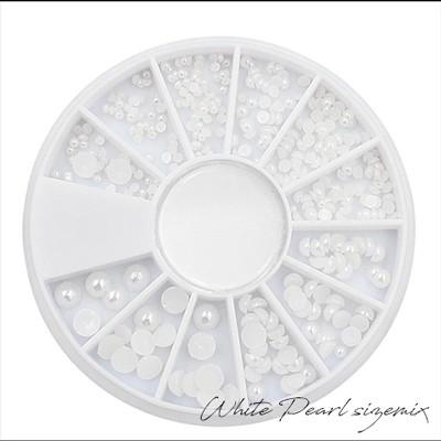 ネイルパーツ パール ホワイトパール サイズMIX プチプラ byNS