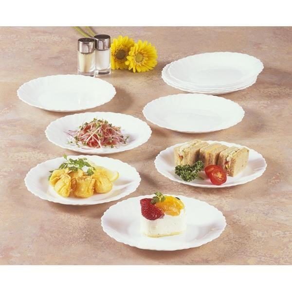 ボルミオリロッコ じょうぶな白い取皿 10枚組 セット 強化ガラス 白い