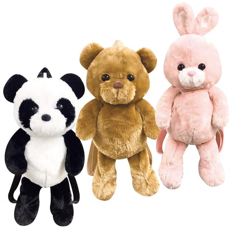 ぬいぐるみリュック アニマル ふわふわ ゆめかわ ウサギ パンダ クマ 子どもも大人も インスタ映え 原宿 韓国ファッション ネコポス不可 エクリュ Yahoo 店 通販 Yahoo ショッピング