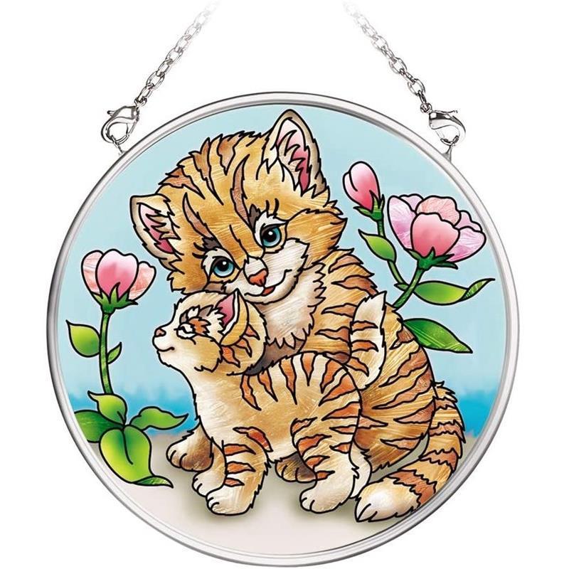 ステンドグラス 吊り型 ネコ 親子 Hugs Kisses サンキャッチャー パネル ボード 飾り ねこ 猫 006 エクリュ Yahoo 店 通販 Yahoo ショッピング