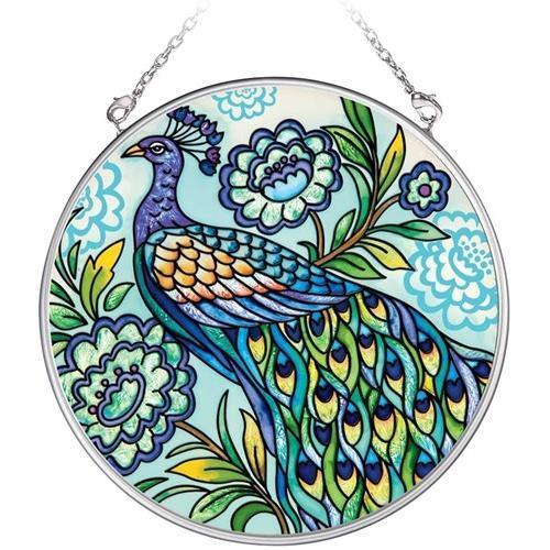 2022新作モデルステンドグラス 吊り型 くじゃく ボード 孔雀 サン