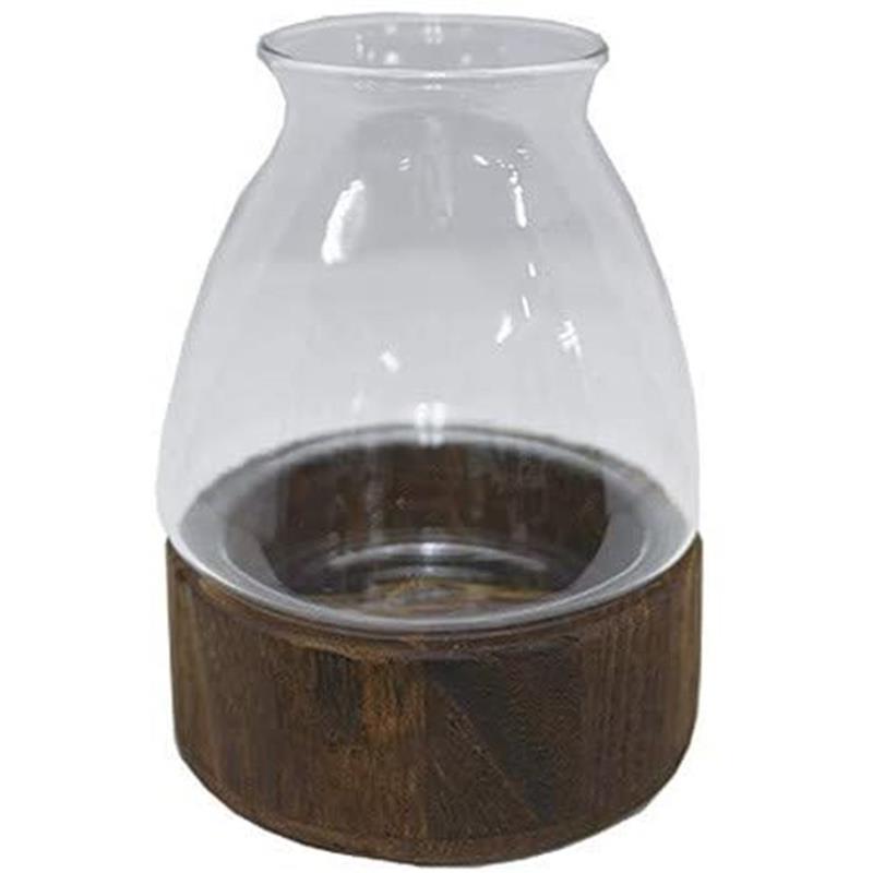 ベリーベース S 花瓶 フラワーベース 一輪挿し ガラス ウッド コンビ素材 おしゃれ ミニサイズ エクリュ Yahoo 店 通販 Yahoo ショッピング