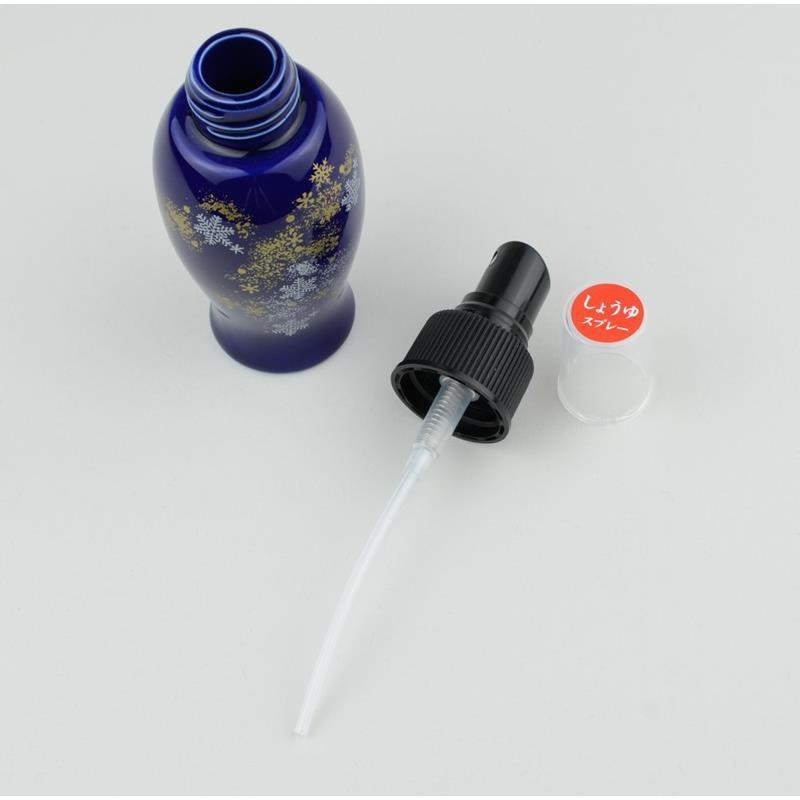 有田焼 醤油スプレーボトル ハンディ型 雪の結晶 瑠璃 ルリ 60ml 化粧水ボトルにも 日本製 ディスペンサー おしゃれ おもてなし 陶器 しょうゆ スプレー エクリュ Yahoo 店 通販 Yahoo ショッピング