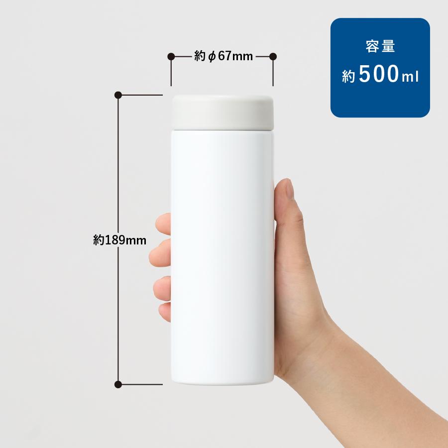 ステンレス製 保温グッズ 証明書付き バイカラー ステンレスボトル 真空断熱 サーモ 500ml （NEWマーク