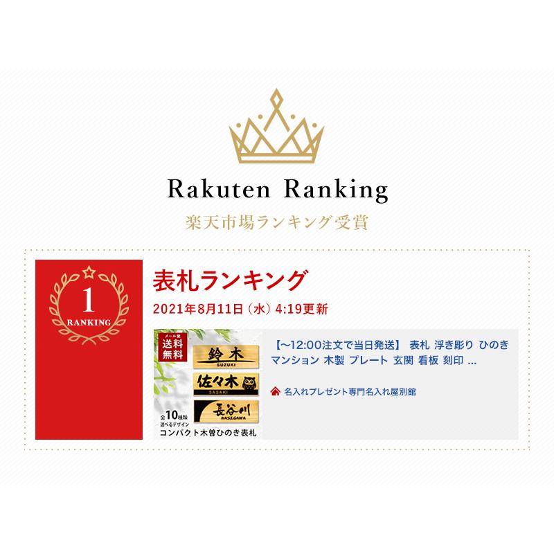 表札 浮き彫り ひのき 木製 プレート 貼るだけ ポスト 玄関 看板 刻印