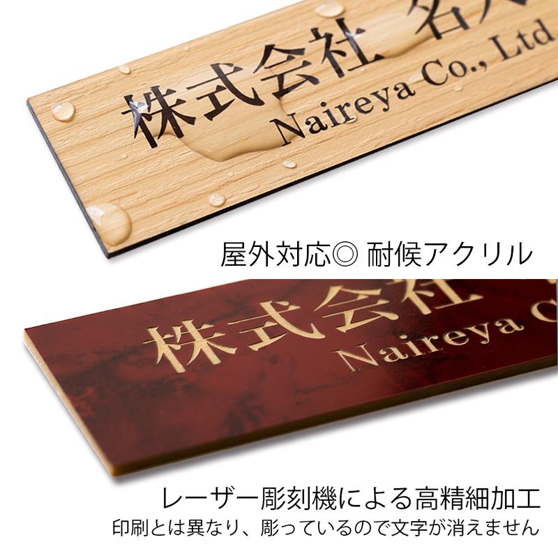 表札 プレート 貼るだけ オフィス マンション 選べるサイズ 戸建 アクリル 玄関 看板 刻印 おしゃれ シンプル 会社 屋外 新築 |  | 25