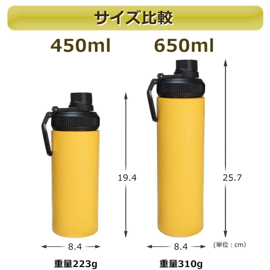 金ピカ水筒 水筒 650ml 450ml ステンレスボトル 名入れ ウェルフ スリムボトル