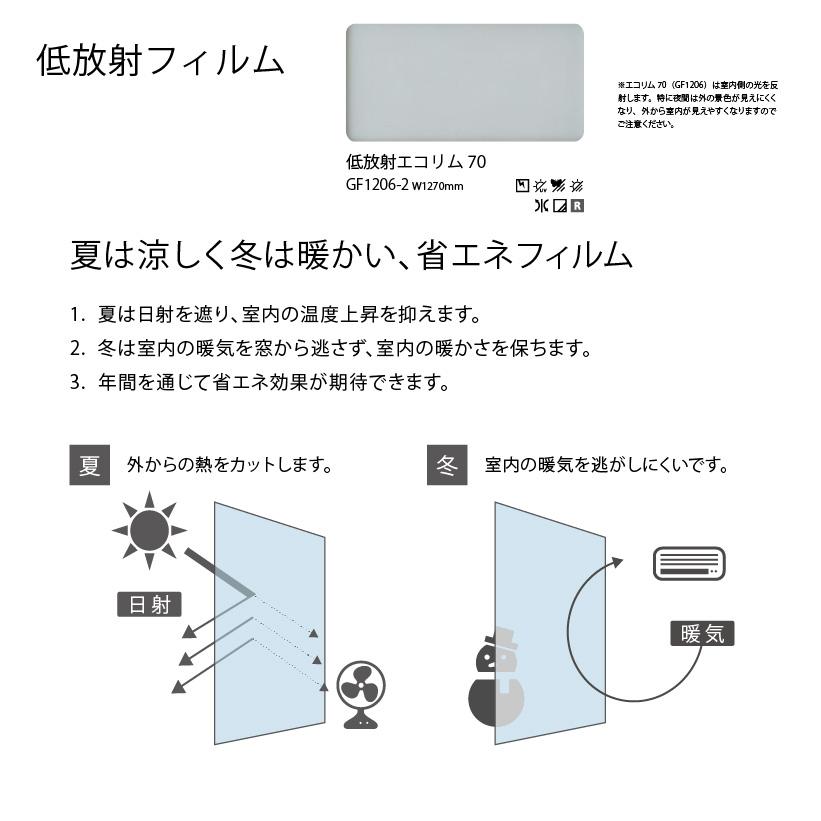 窓ガラス フィルム ガラスフィルム 窓 サンゲツ 低放射フィルム GF1206-2【ご注文は10cm単位】｜naisououendan-y｜02