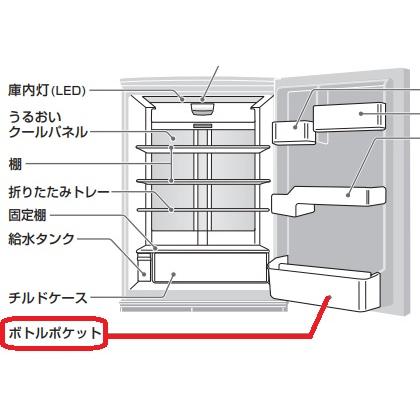 シャープ 冷蔵庫用 ボトルポケット 2019561136 : 2019561136 : ないと