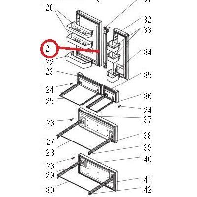 三菱（MITSUBISHI） 冷蔵庫用冷蔵室ドアパッキン右 M20WW9110 : ないと 