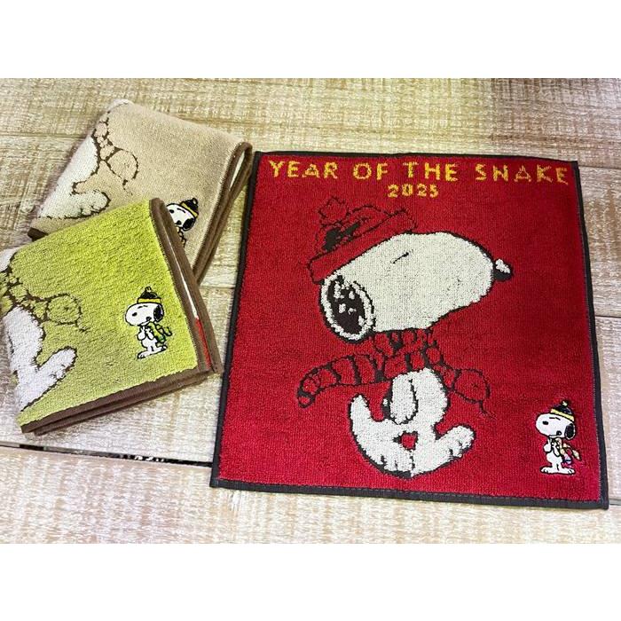 メール便OK】 2025年 干支ハンカチ・スヌーピー タオルハンカチ (約