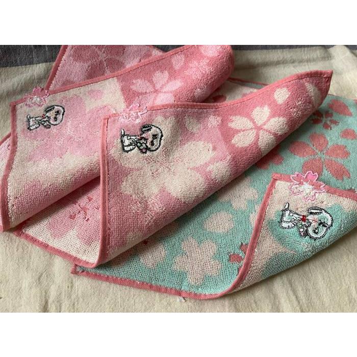 メール便OK】 スヌーピー タオルハンカチ 団子・桜・さくら おしゃれ