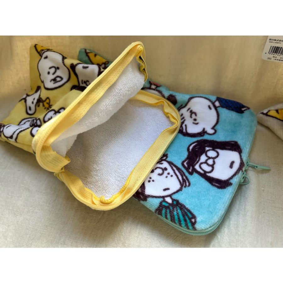 メール便お届】スヌーピー タオルポーチ ペットボトルケース（500