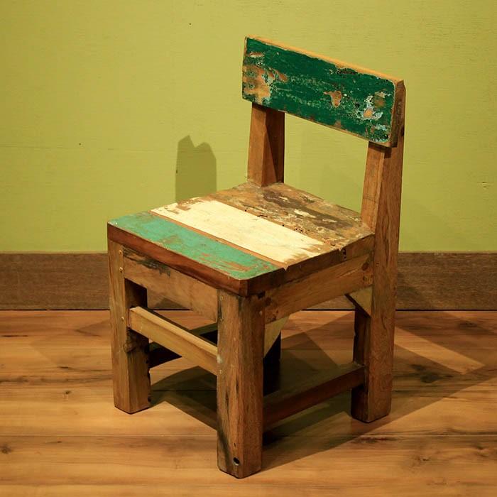 ベビーチェアc 古材 椅子 リプロダクト リメイク 花台 送料無料 Boat Wood Chair by アジアンインテリアショップ Najam 通販 Yahoo ショッピング