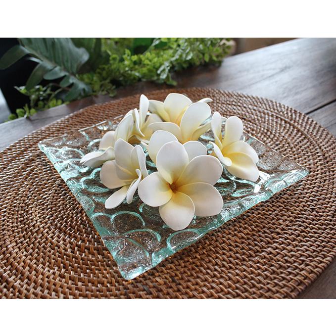 プルメリアの造花 8個入り フェイクフラワー ホワイト 白 : アジアン