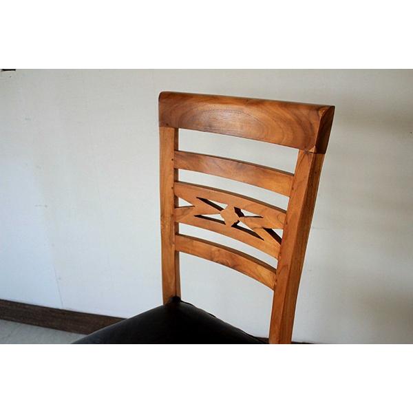 受注生産品 ラッフルズチェア Raffles chair チーク無垢材 木製 本皮