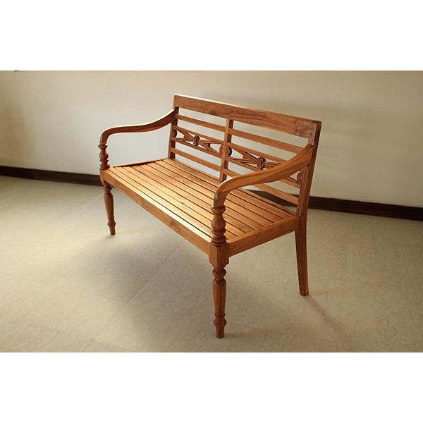 受注生産品 BATAVIAベンチ チーク材 チーク無垢 木製 アジアン ウッド