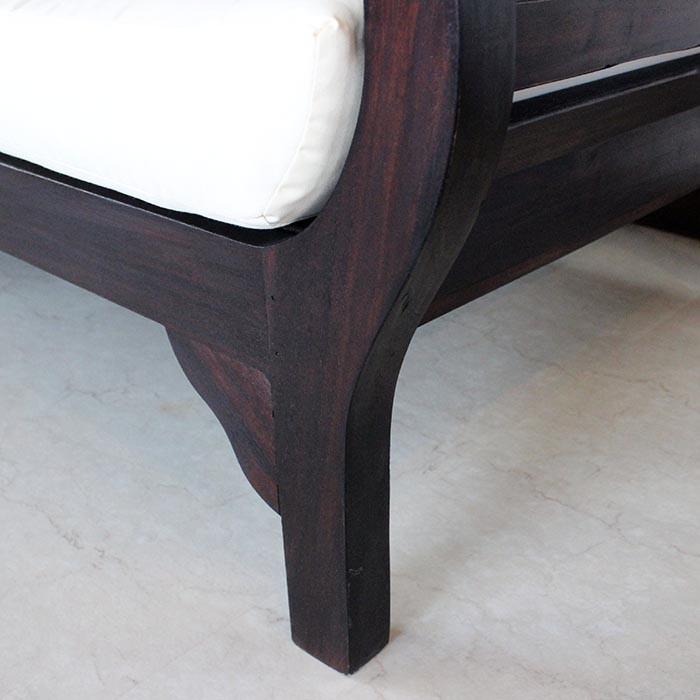 GK37 アジアン家具 チーク材 マドゥーラ ソファ & オットマン/42 2点セット 120cm幅 2人掛けソファ オットマン ソファセット