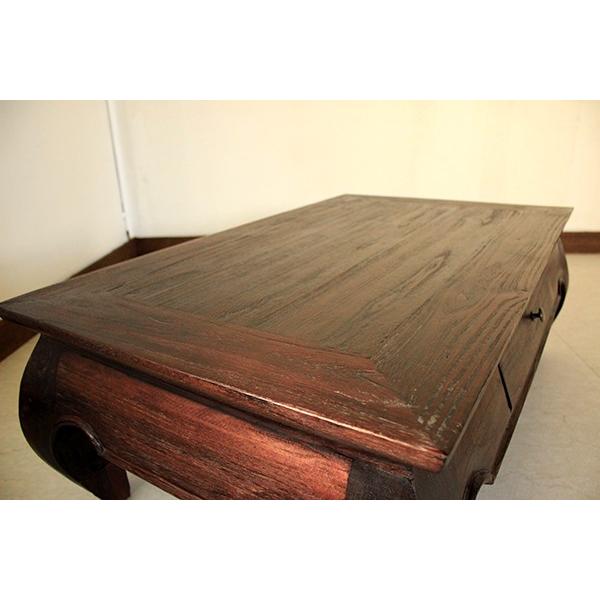 受注生産品 オピウムテーブル 引出し付ローテーブル アンティーク