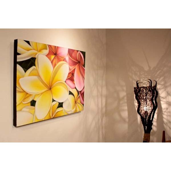 受注生産品 バリ絵画 アート プルメリア 80×60 リゾート