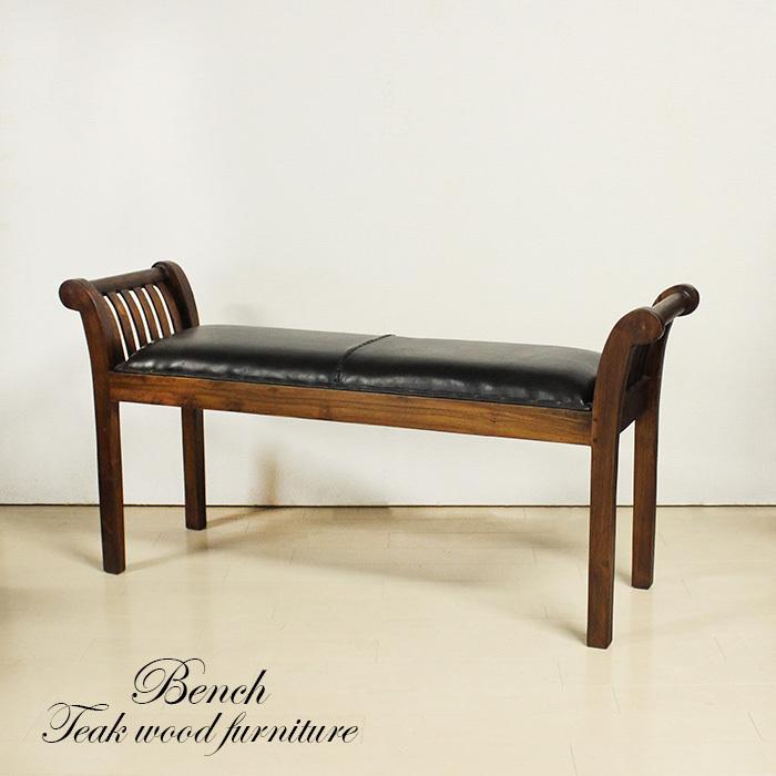 カルティニベンチ ブラウン 本革 椅子 長椅子 ベンチ カルティニ