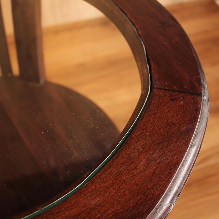 受注生産品 ラウンドテーブル ガラス天板 ミニテーブル ガラステーブル