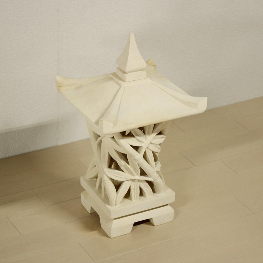 パラス石オブジェ 灯篭型スタンド 30×30×45cm 石彫 ストーンカービング 