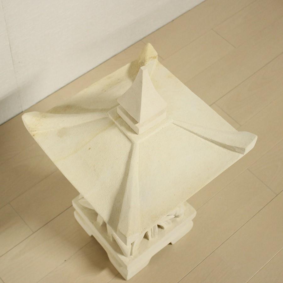 パラス石オブジェ 灯篭型スタンド 30×30×45cm 石彫 ストーンカービング 