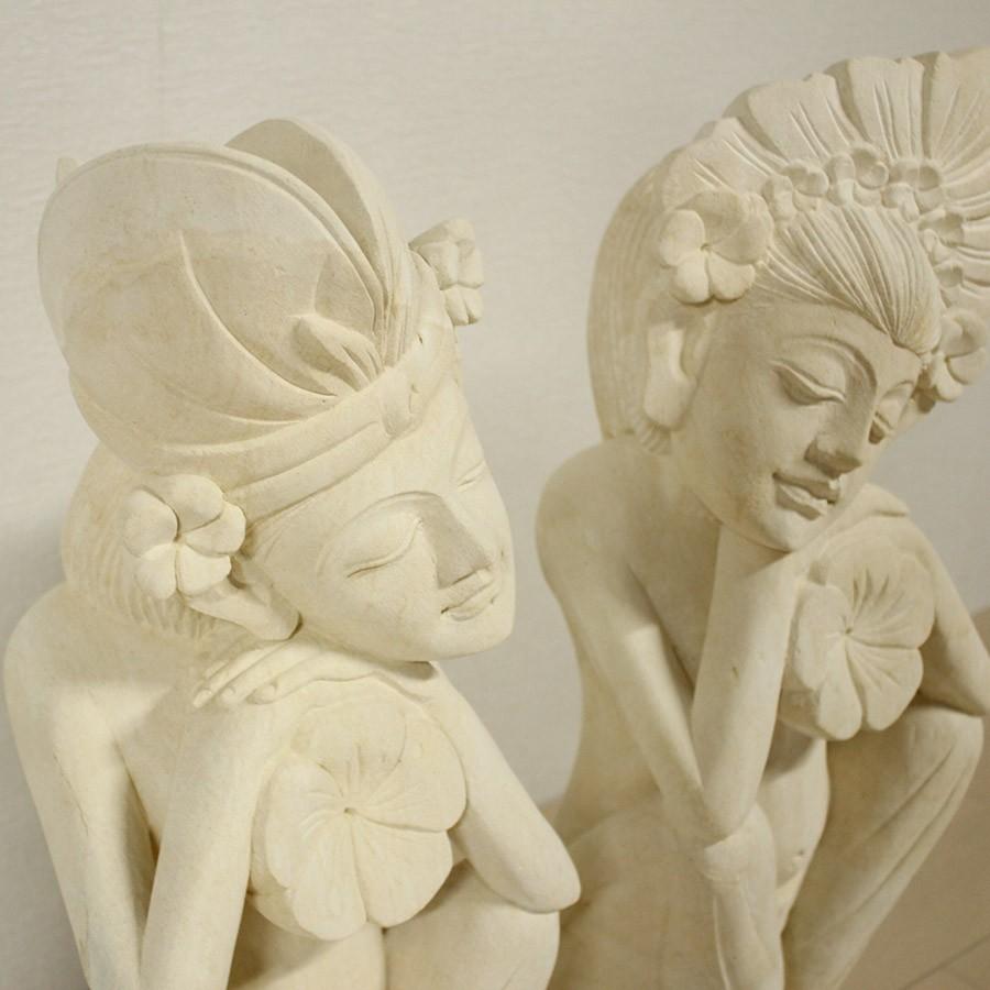 パラス石オブジェ バリニーズ ペア 20×20×60cm 石細工 石像 置物