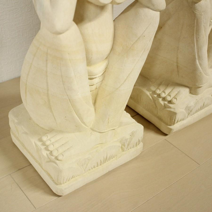 パラス石オブジェ バリニーズ ペア 20×20×60cm 石細工 石像 置物