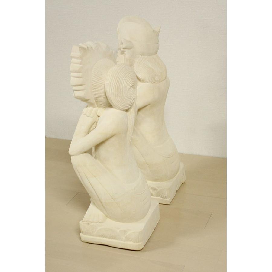 パラス石オブジェ バリニーズ ペア 20×20×60cm 石細工 石像 置物