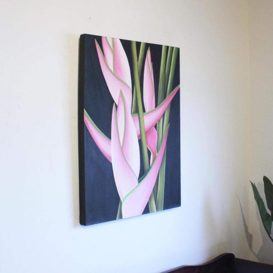 絵画 60×80cm ピンク フラワー 花 南国 リゾート アジアンテイスト 自然 インテリア アジアン雑貨の画像