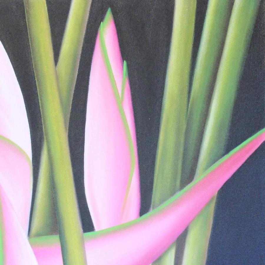 絵画 60×80cm ピンク フラワー 花 南国 リゾート アジアンテイスト 自然 インテリア アジアン雑貨の画像