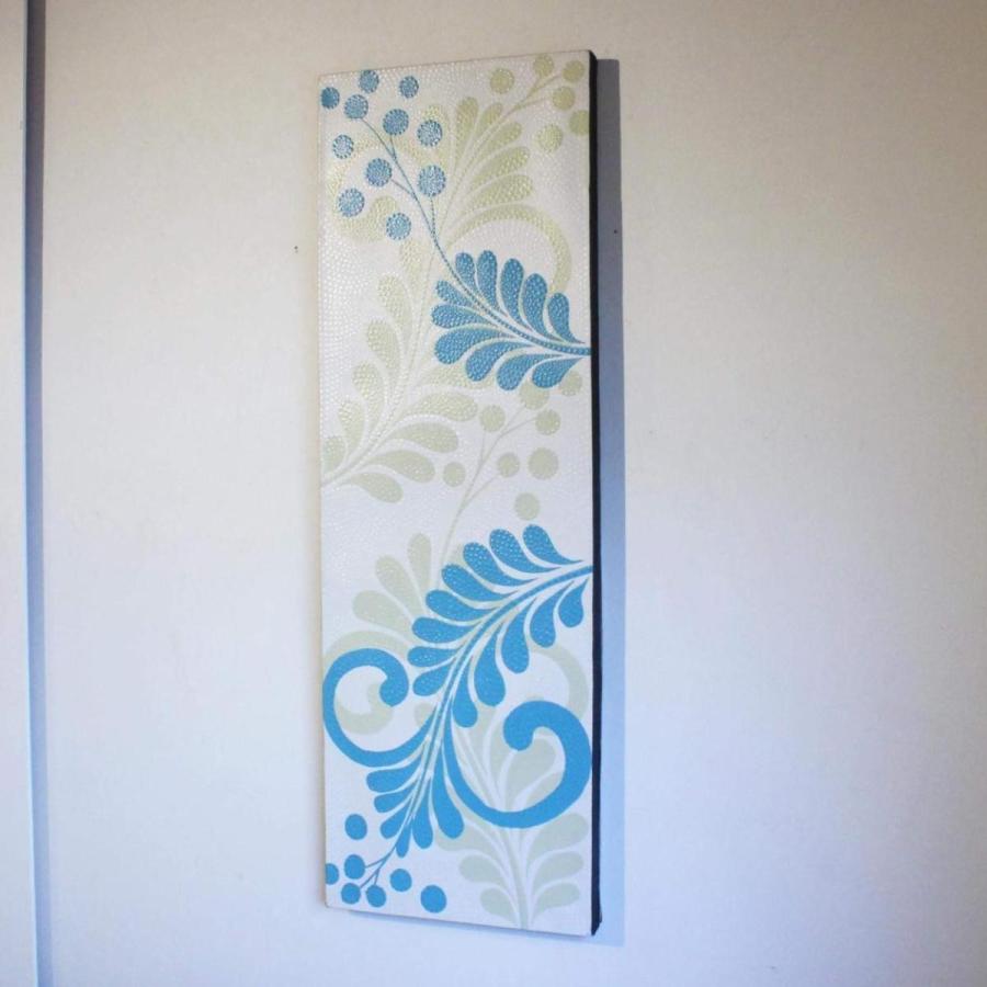 絵画 40 1cm ドットアート ライトブルー モダン リゾート風 南国風 葉っぱ リーフ 壁掛け インテリア アジアン雑貨 by アジアンインテリアショップ Najam 通販 Yahoo ショッピング