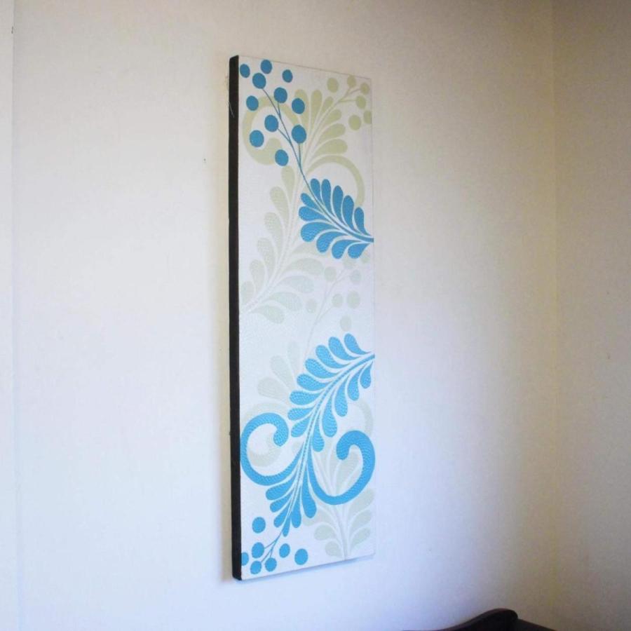絵画 40 1cm ドットアート ライトブルー モダン リゾート風 南国風 葉っぱ リーフ 壁掛け インテリア アジアン雑貨 by アジアンインテリアショップ Najam 通販 Yahoo ショッピング
