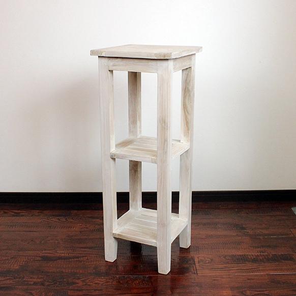 スリムラック ホワイト 棚 電話台 台座 フラワースタンド 消毒液