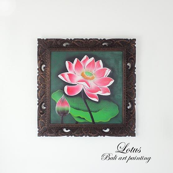 絵画 ロータス 蓮の花 赤 レッド 一輪 53 53cm バリ絵画 フラワー お花の絵 壁掛け インテリア アジアン雑貨 バリ雑貨 Bp01ks6re Lbpy アジアンインテリアショップ Najam 通販 Yahoo ショッピング