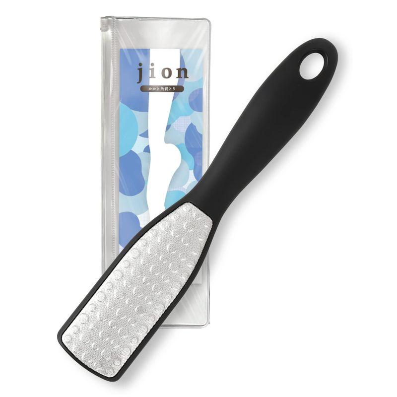jion かかとケア 魚の目 角質取り 角質リムーバー かかとやすり フットファイル 踵やすり 軽石 ネイリスト監修 (マットブラック
