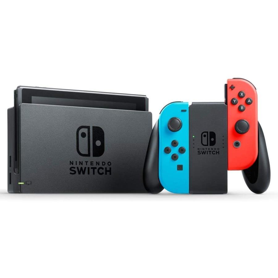 Nintendo Switch 本体 ニンテンドースイッチ Joy-Con (L) ネオンブルー/ (R) ネオンレッド 2018 HAC-S-JXE-C3 箱付き　すぐに遊べるセット　｜naka-store｜02