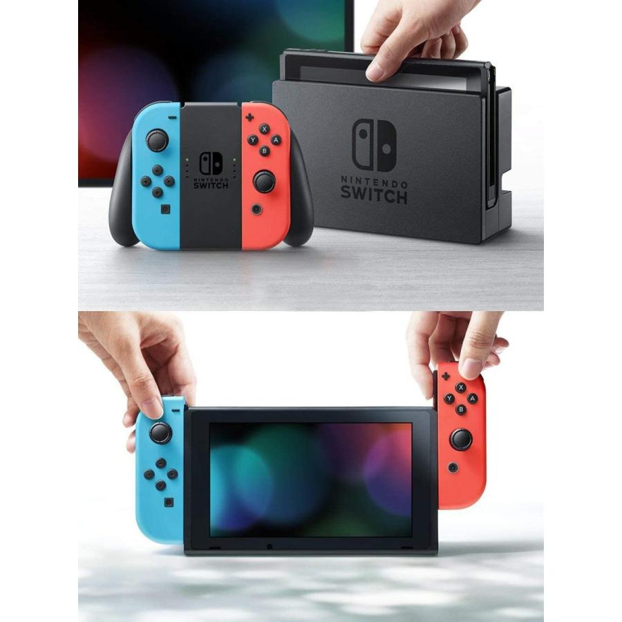 Nintendo Switch 本体 ニンテンドースイッチ Joy-Con (L) ネオンブルー/ (R) ネオンレッド 2018 HAC-S-JXE-C3 箱付き　すぐに遊べるセット　｜naka-store｜03