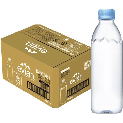 エビアン ラベルレス 500ml ペットボトル 24本入 ナチュラル ミネラルウォーター 硬水 フランス産 evian 伊藤園 正規輸入品｜nakae-web｜02